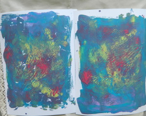 How to make basic painting on art jornal page