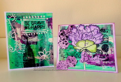 Mixed Media Background Cards