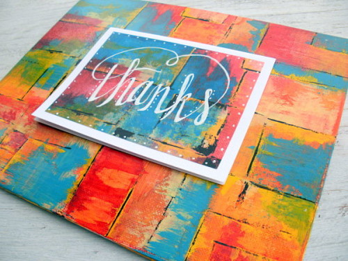 Faux Calligraphy Upcycled Art Card