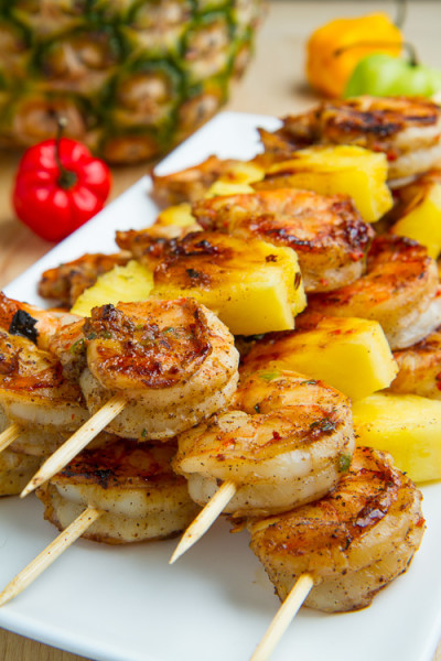 Grilled Jerk Shrimp and Pineapple Skewers 500w 7781  #4