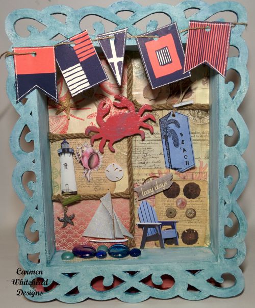 Gone to the Beach Shadow Box - Bella Crafts Publishing