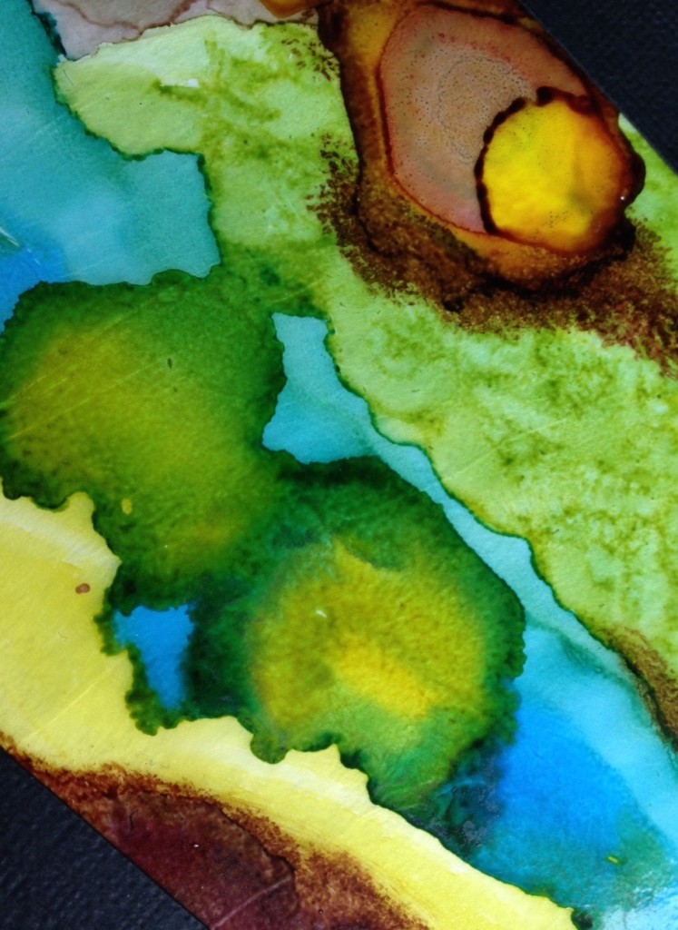 alcohol inks wax paper detail