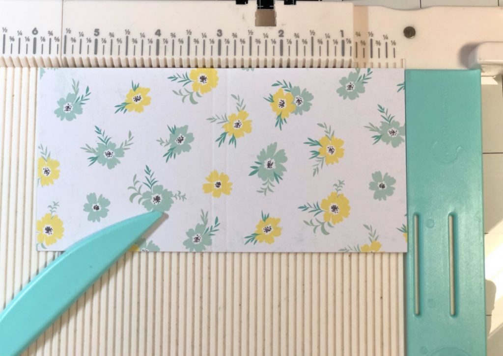 Use paper trimmer to cut notebook cover