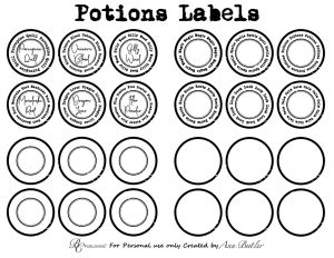 7 Harry Potter Themed Potions Label Printables - Bella Crafts Publishing