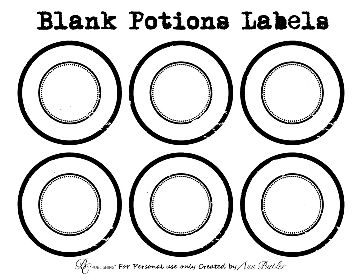 Circle Blank Potions Labels