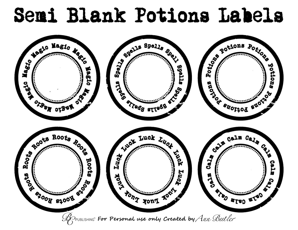 7 Harry Potter Themed Potions Label Printables - Bella Crafts Publishing