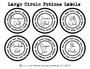 7 harry potter themed potions label printables bella crafts publishing