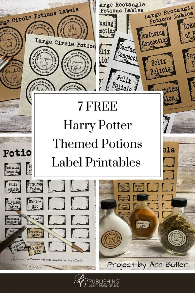 7 harry potter themed potions label printables bella crafts publishing