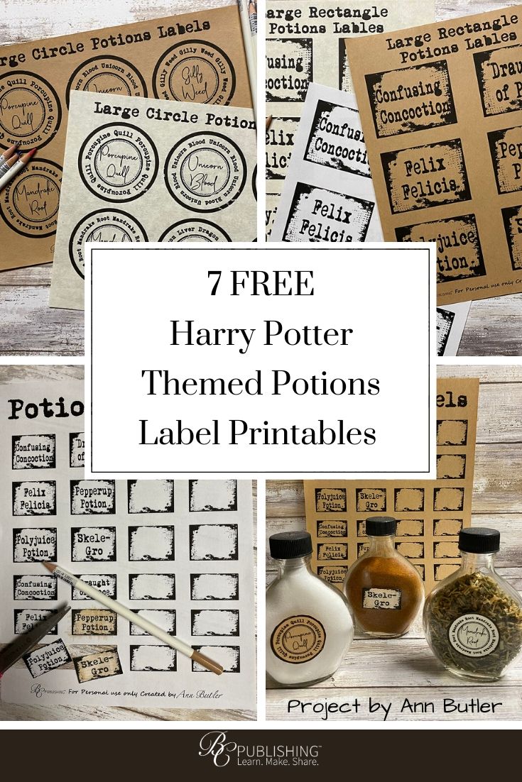 7 Harry Potter Themed Potions Label Printables Bella Crafts Publishing
