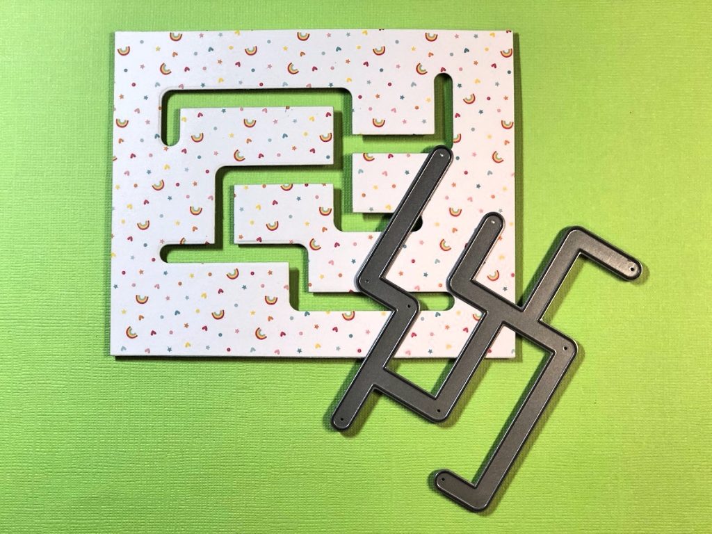Die Cut Maze from Patterned Paper