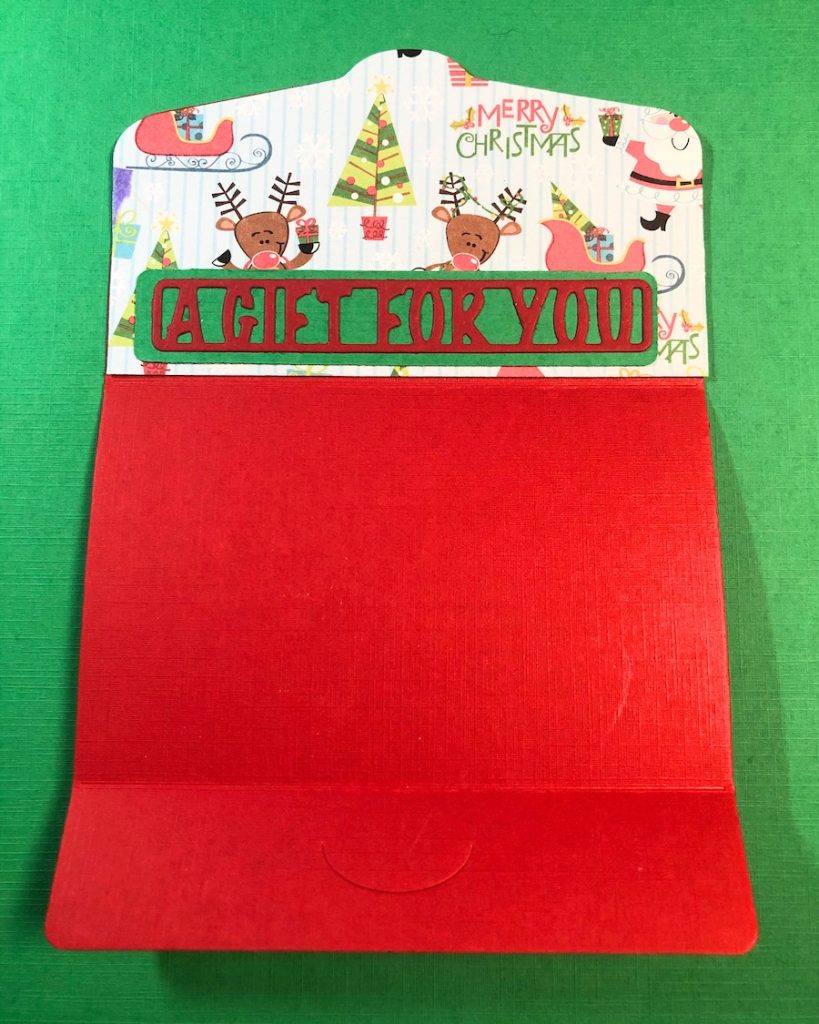 Adhere Papers to Inside of Gift Card Holder