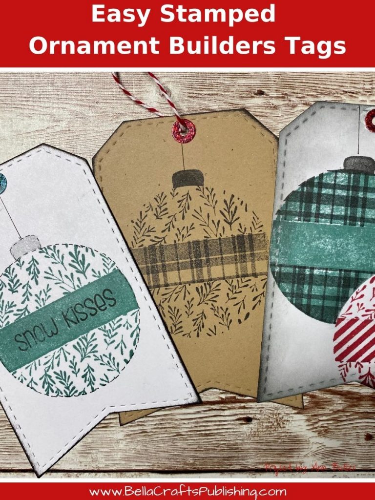 Stamped Ornament Builder's Tags Set of Three