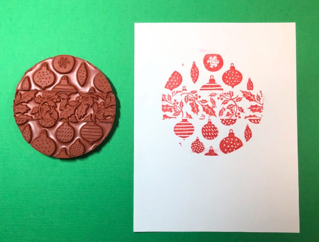 Stamp Ornament onto Cardstock