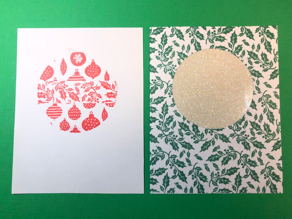 Glitter & Bling Ornament Card - Bella Crafts Publishing