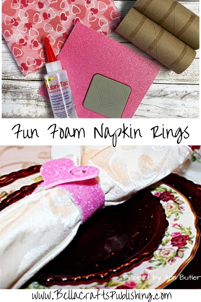 Easy Valentine's Day Craft Fun Foam Napkin Rings PIN