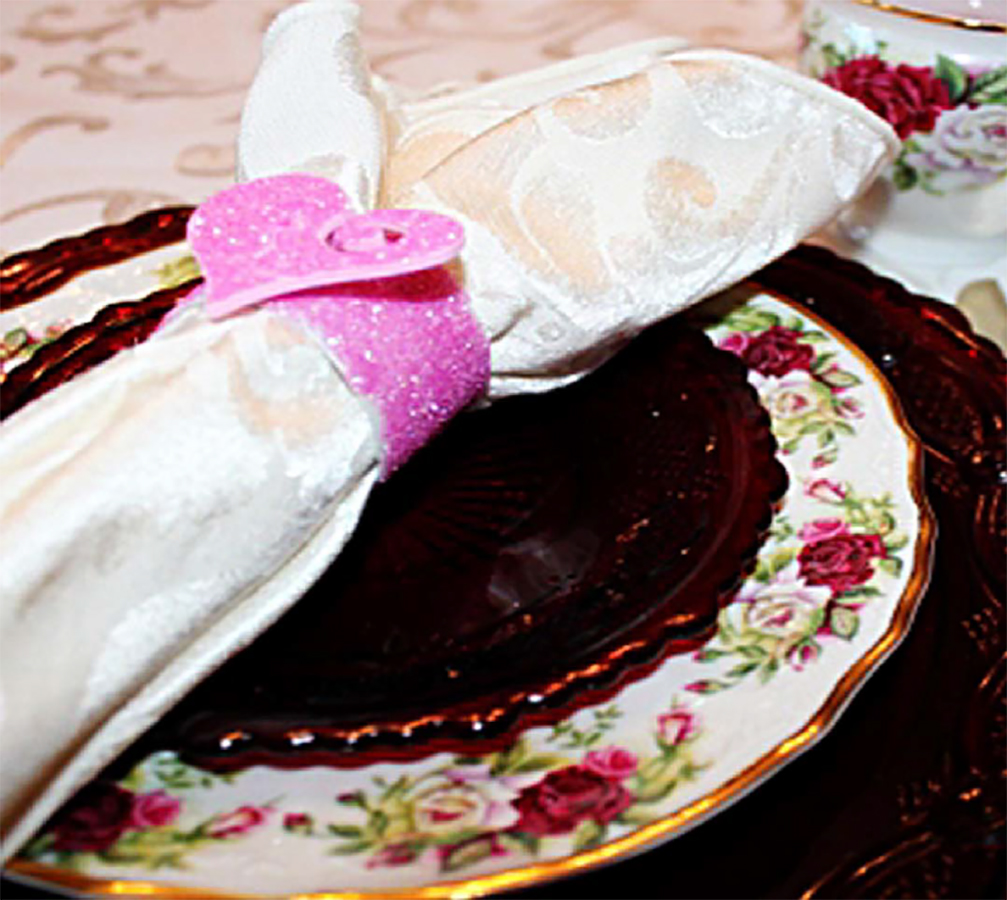 Valentine's Day Craft Ideas Fun Foam Napkin Ring by Ann Butler