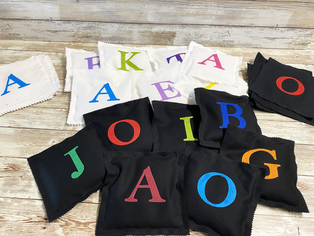 Personalized Charm Pack Bean Bags for Games