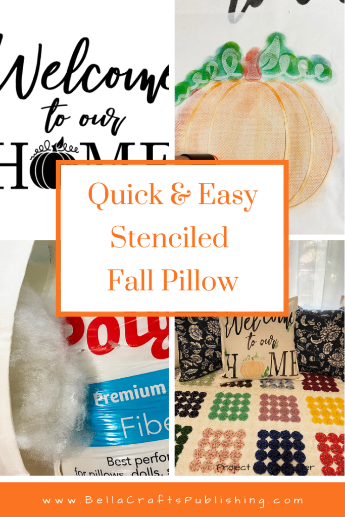 Easy Stenciled Fall Pillow