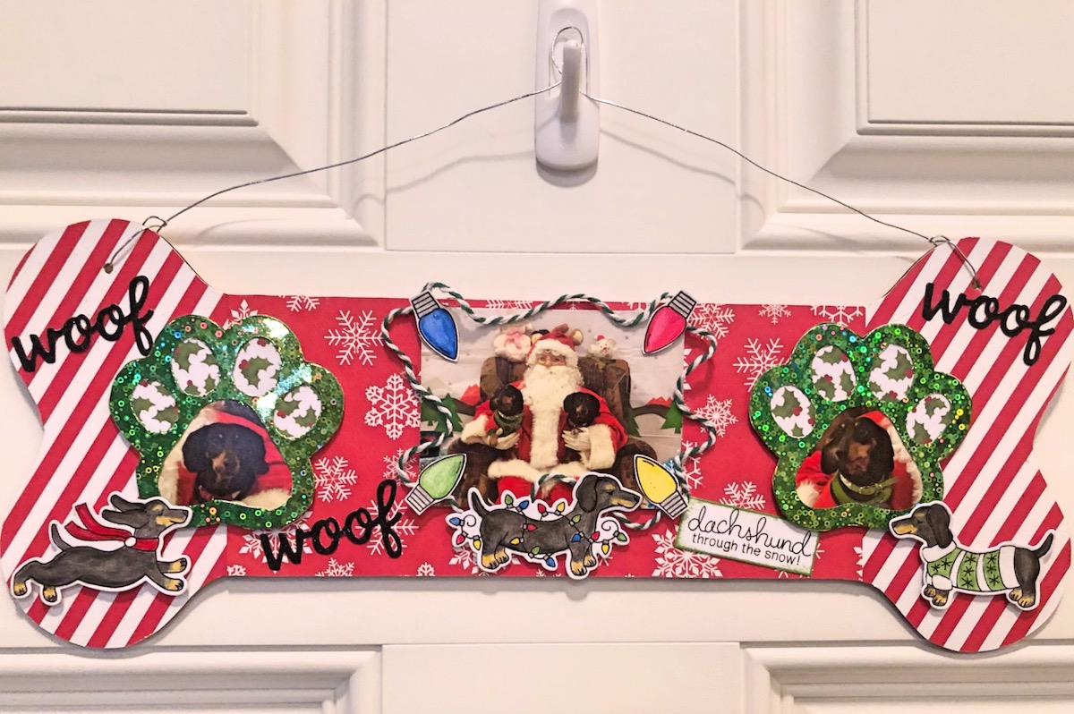 Doxie Christmas Sign With Newton’s Nook