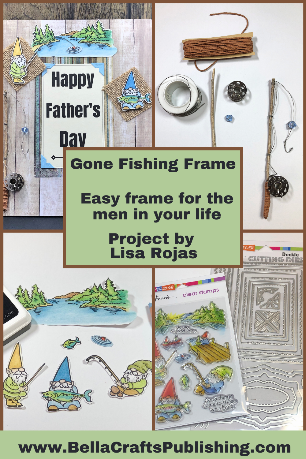 Gone Fishing Frame - Bella Crafts Publishing