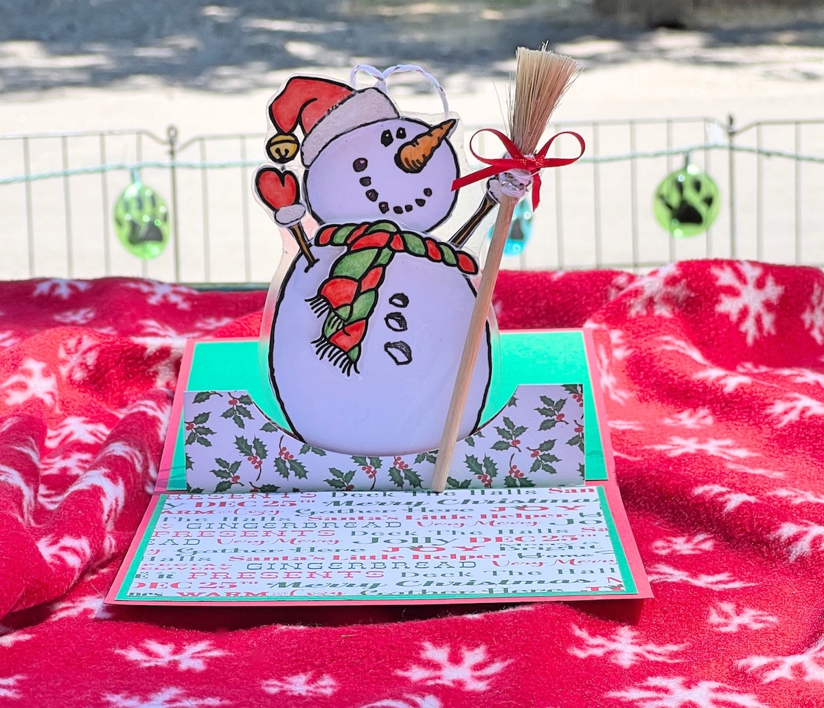 Snowman Ornament Card