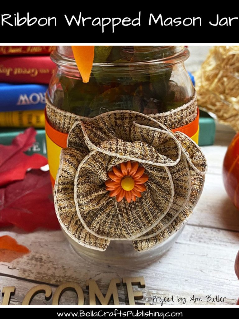 Ribbon Wrapped Mason Jar PIN