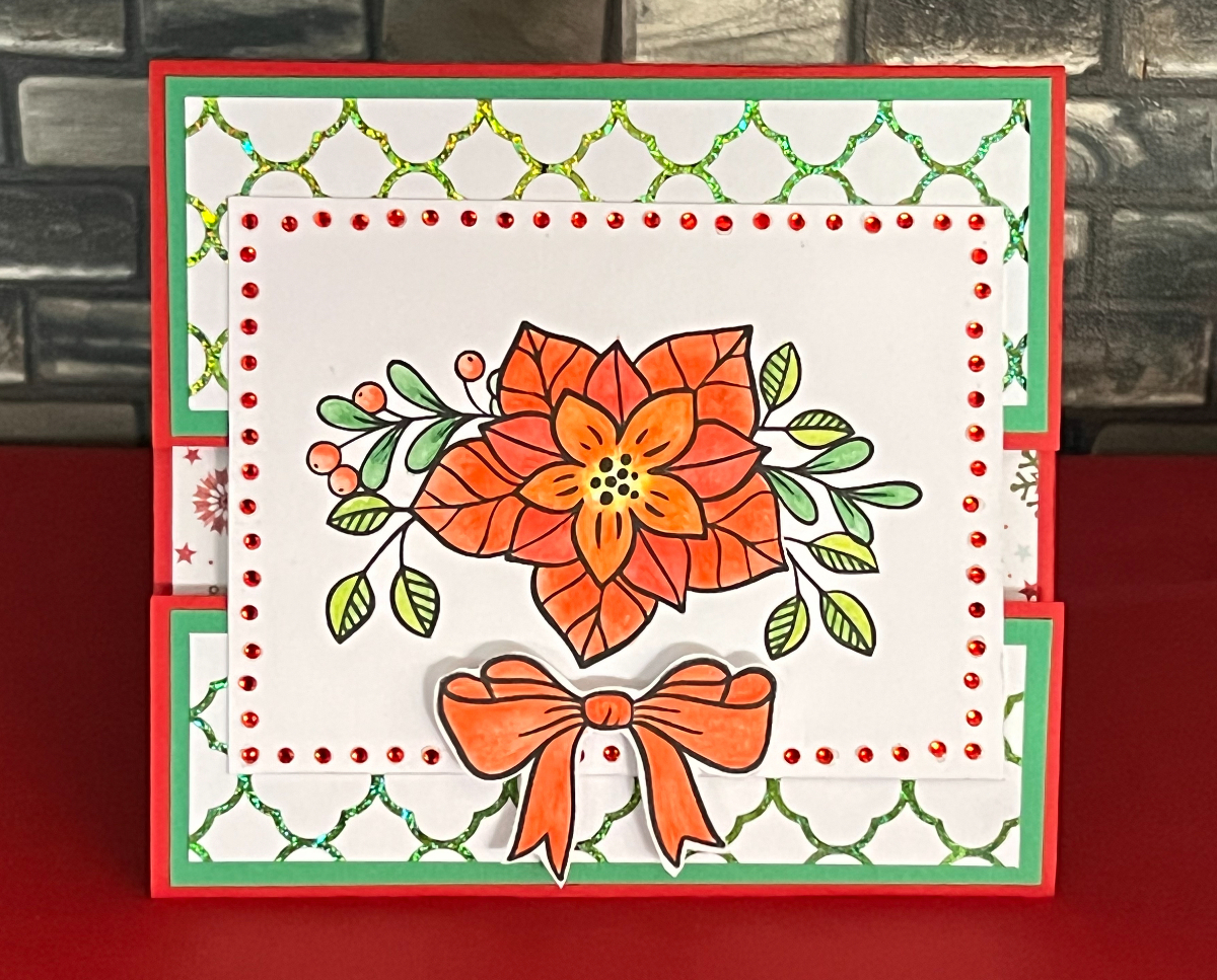 Deco Foiled Poinsettia Card