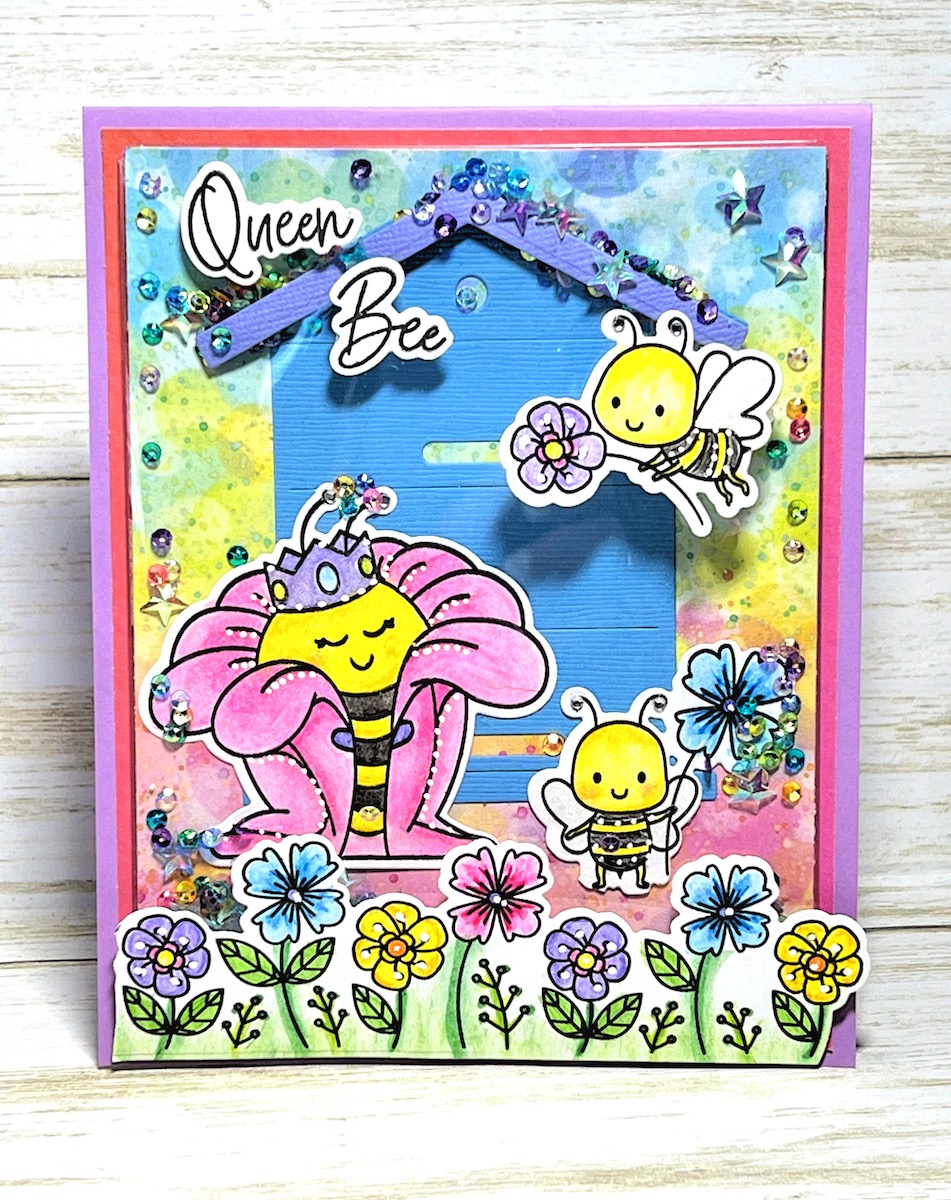 Queen Bee Shaker Card
