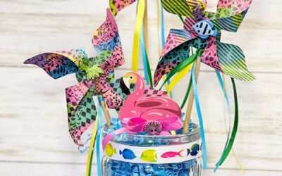 Summer Fun Stamped Pinwheel Centerpiece