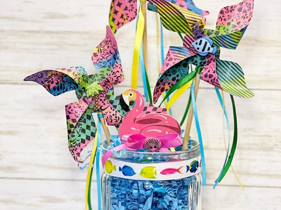 Summer Fun Stamped Pinwheel Centerpiece