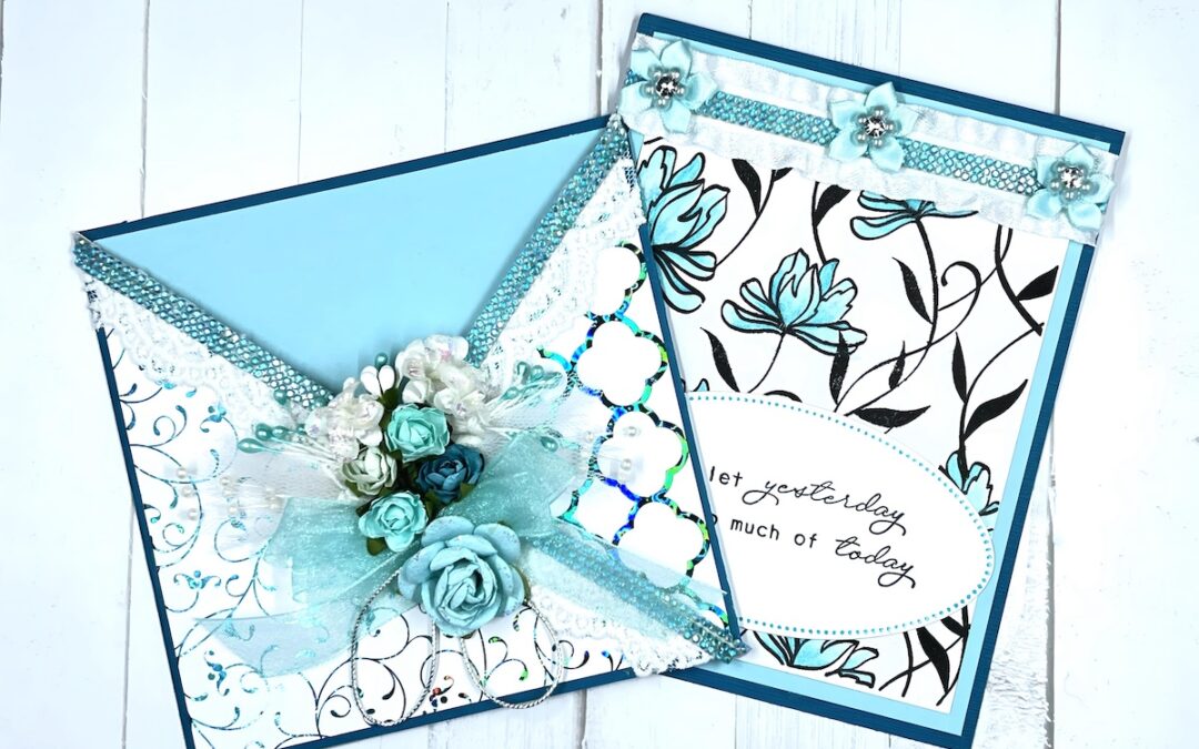 Blue Foiled Elegance Card