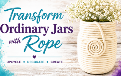 Two New Videos~Denim Covered Journal & Upcycled  Rope Jar