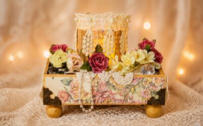Decoupage Candle Centerpiece