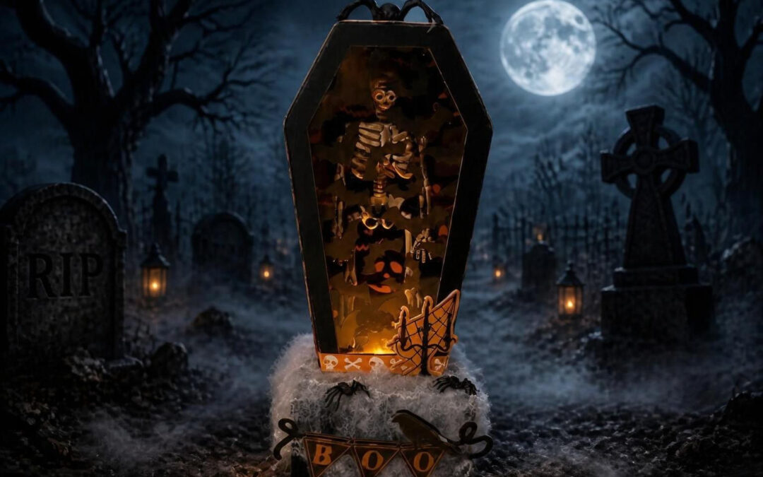 Halloween Lighted Coffin Box